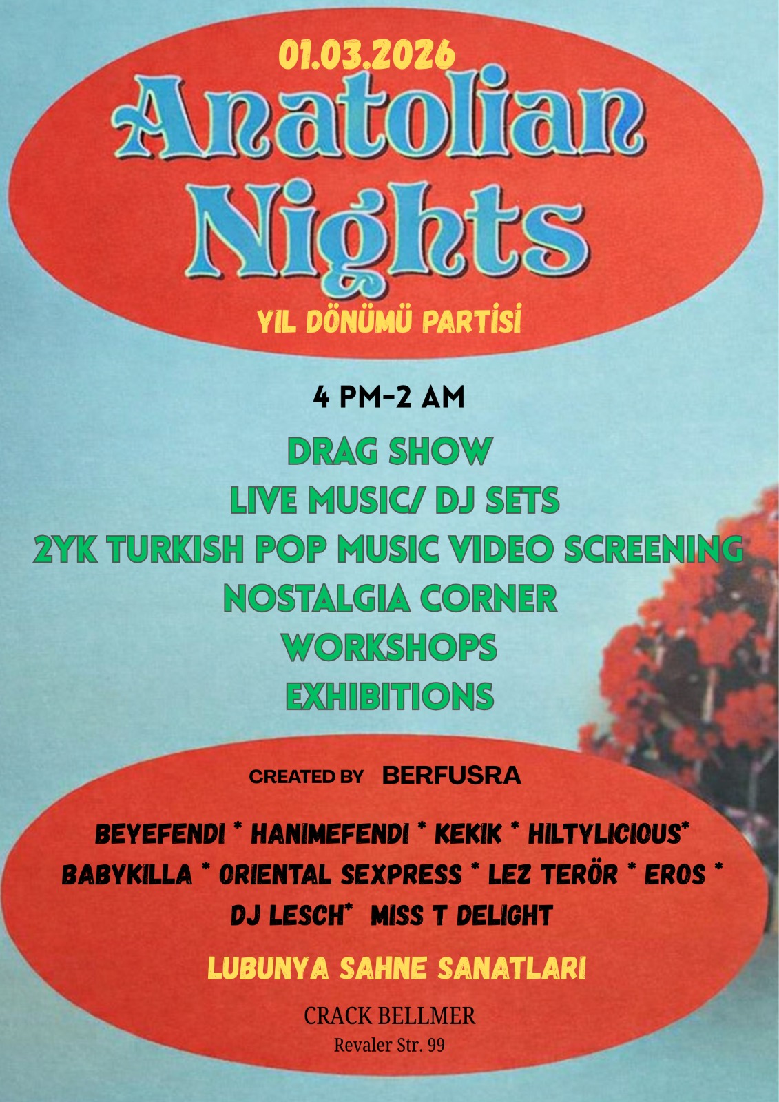 Anatolian Nights Drag Anniversary Party