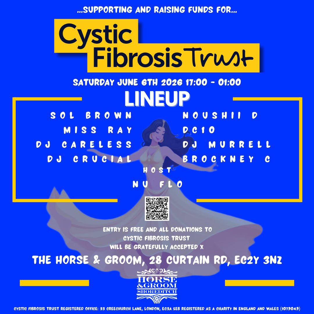 free Cystic Fibrosis fundraiser event with Sol Brown
