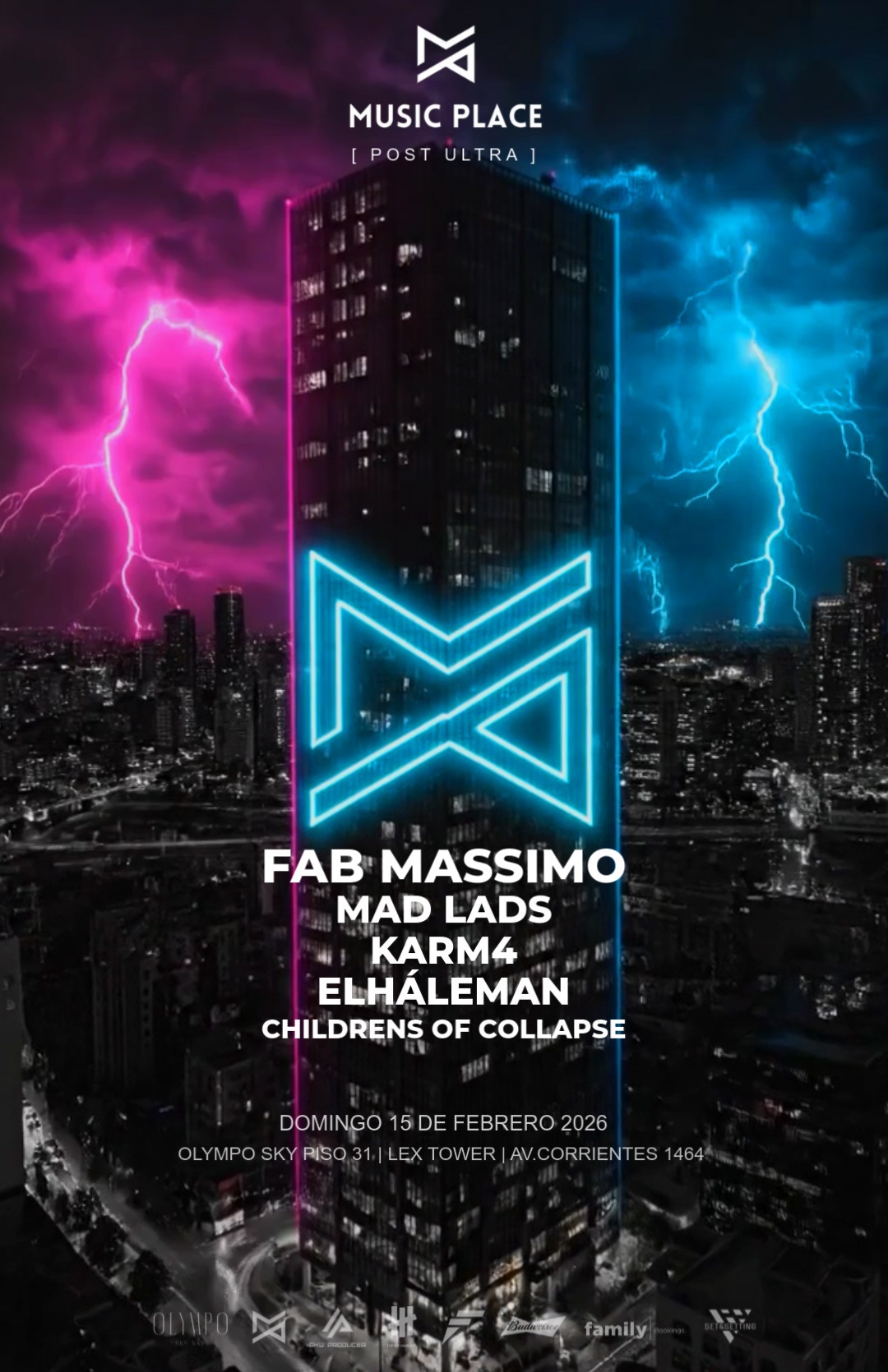 [POST ULTRA] Fab Massimo & MORE ARTISTS - by MUSIC PLACE, OLYMPO SKY BAR