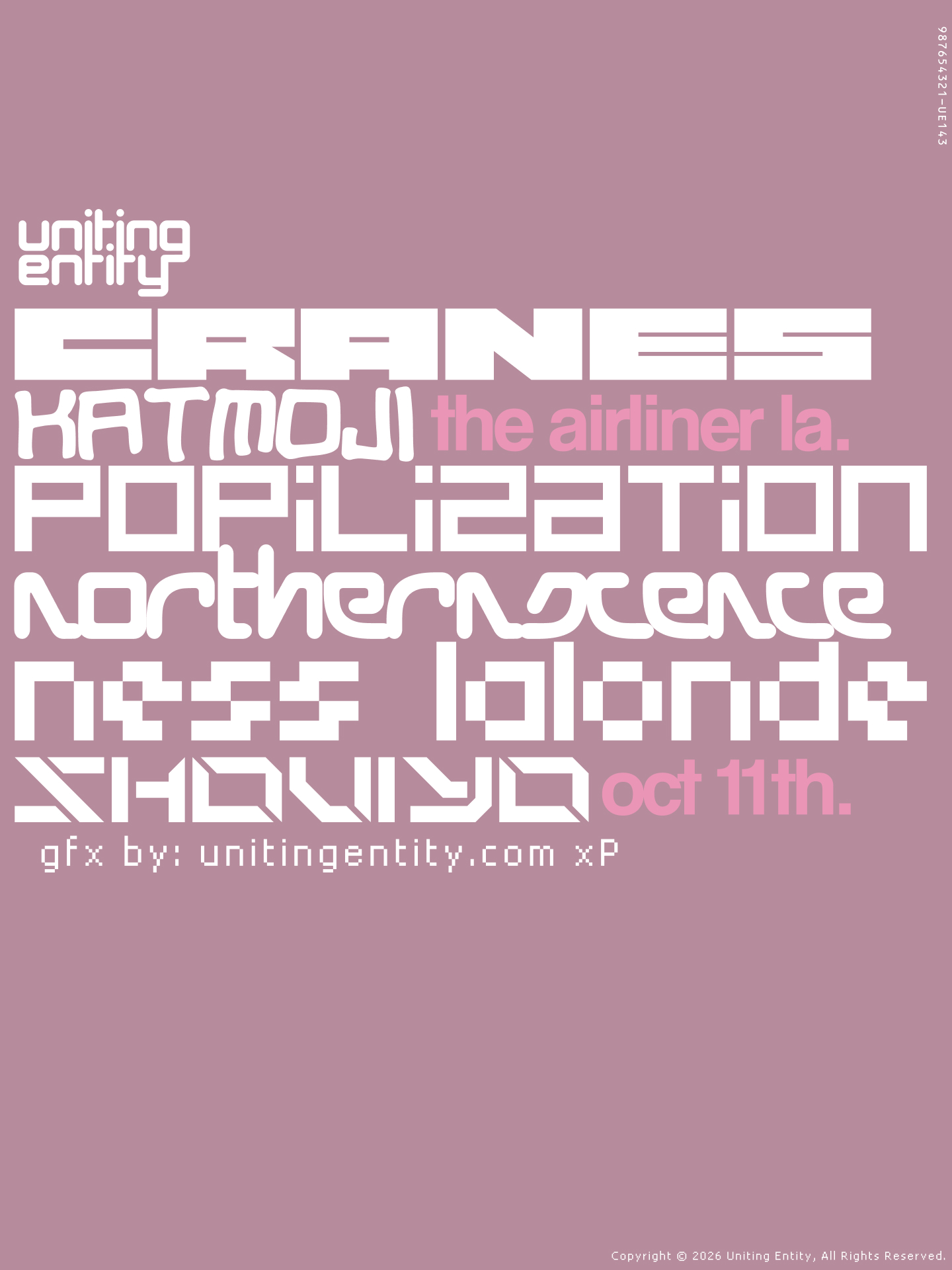 Uniting Entity presents: cranes + katmoji