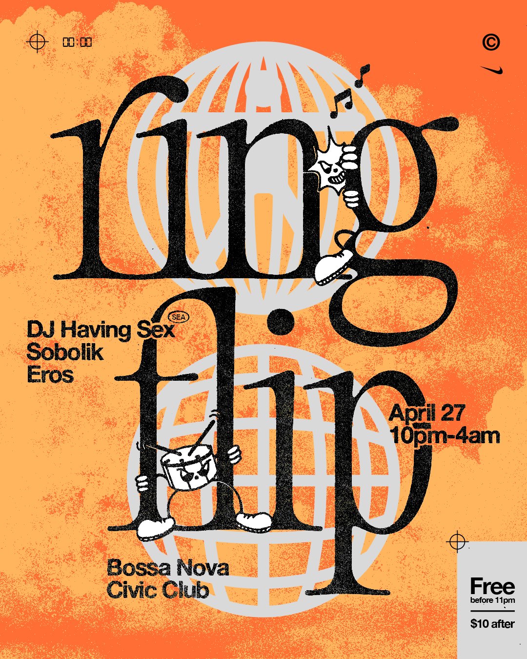 Ring Flip: DJ Having Sex, Sobolik, & Eros at Bossa Nova Civic Club, New  York City