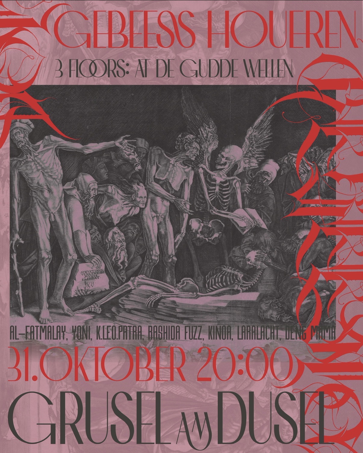 Gebeess Houeren X de Gudde Wellen: Grusel am Dusel flyer