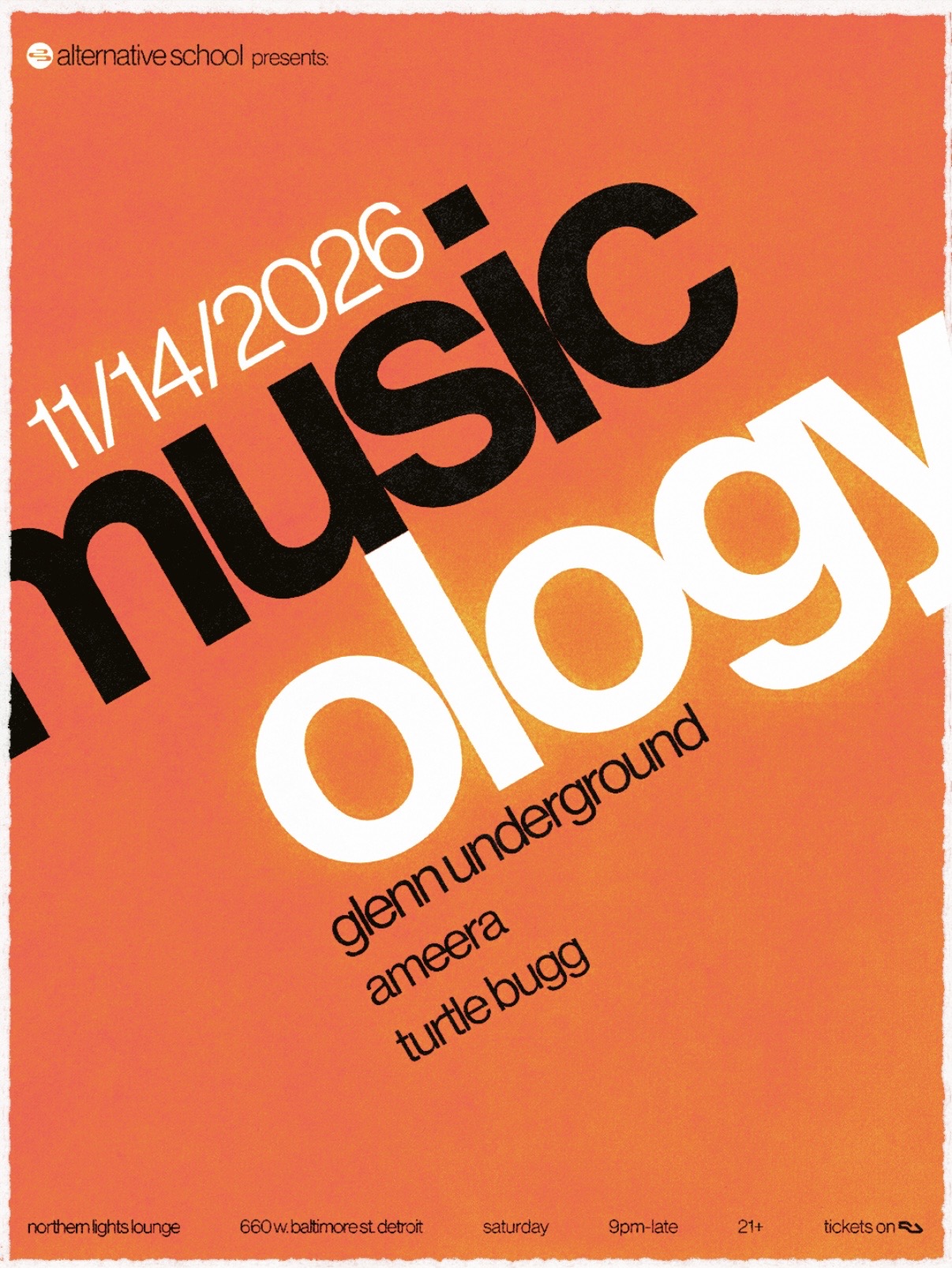 Alternative School presents: Musicology with Glenn Underground, ameera & Turtle Bugg
