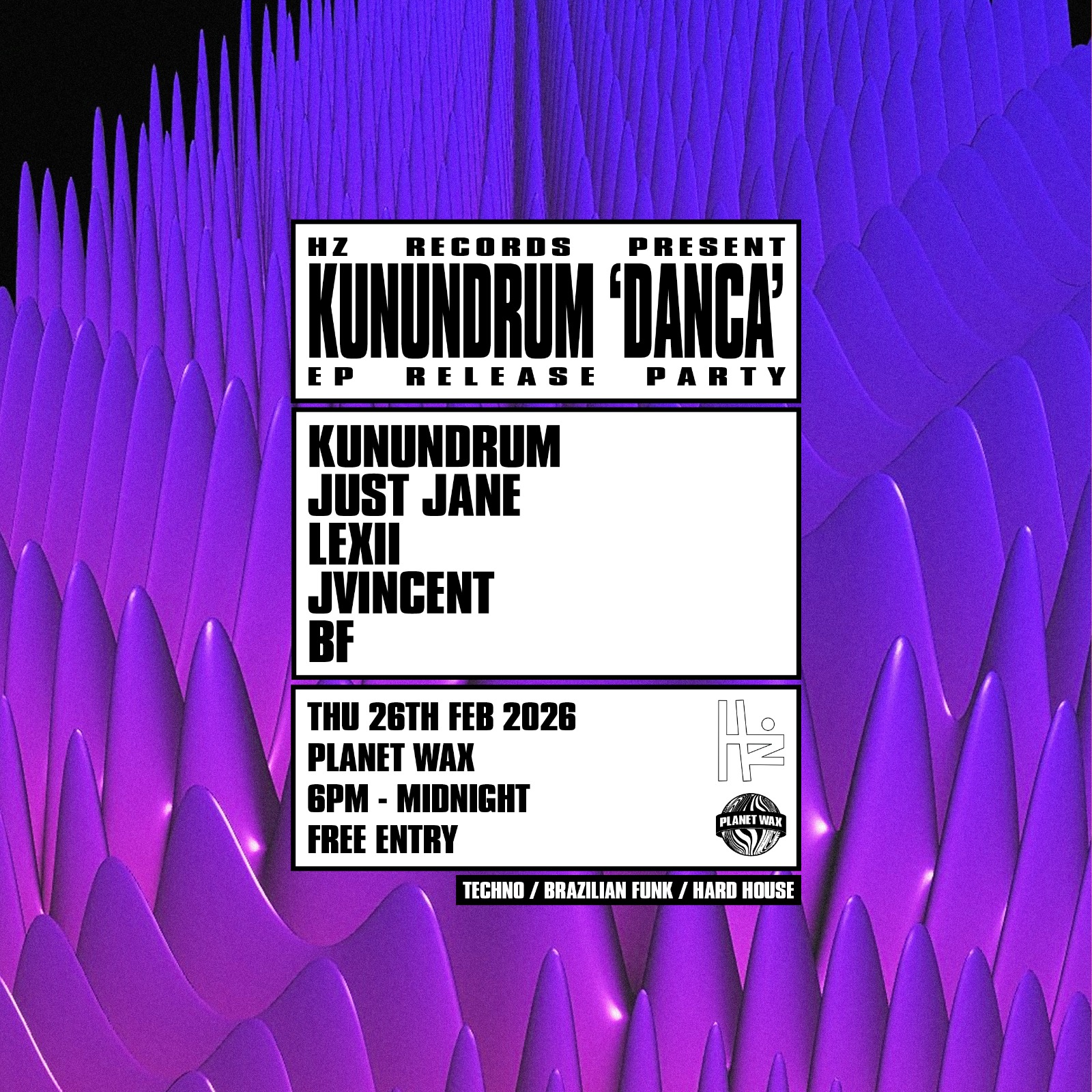 HZ Records KUNUNDRUM Danca EP Release Party