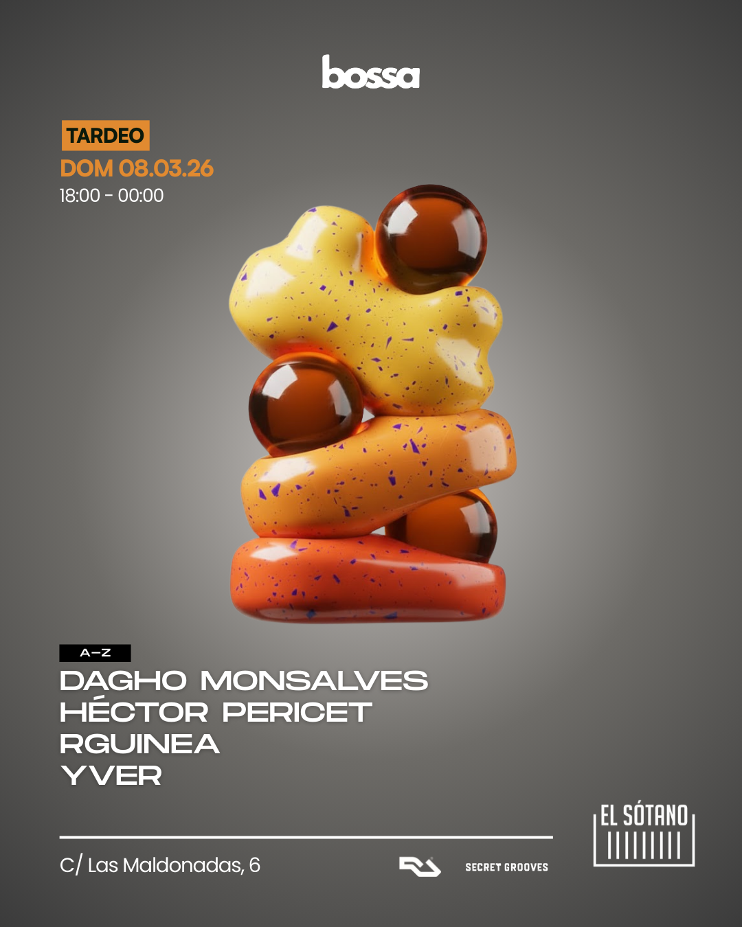 BOSSA TARDEO: Dagho Monsalves, Héctor Pericet, Rguinea, YVER