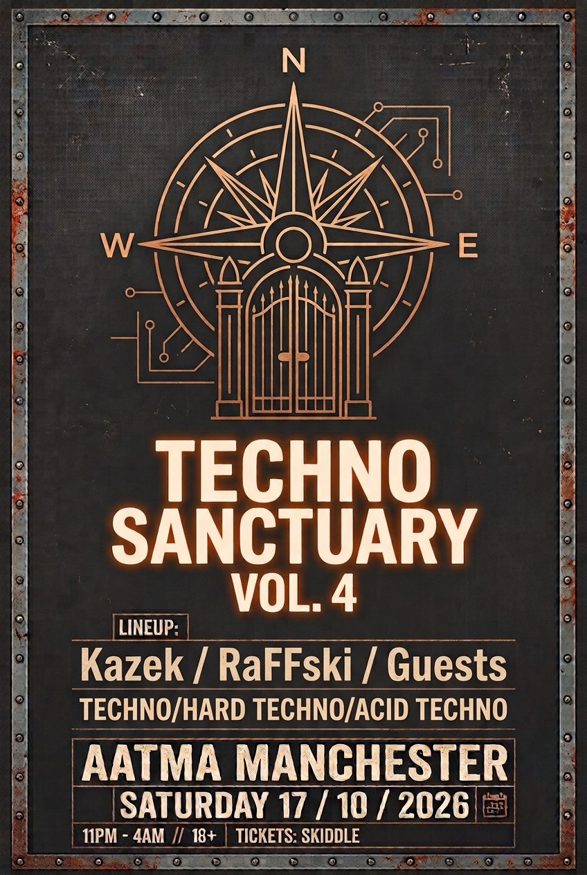 [CANCELLED] Techno Sanctuary vol.4 at Aatma, Manchester M1 1BE