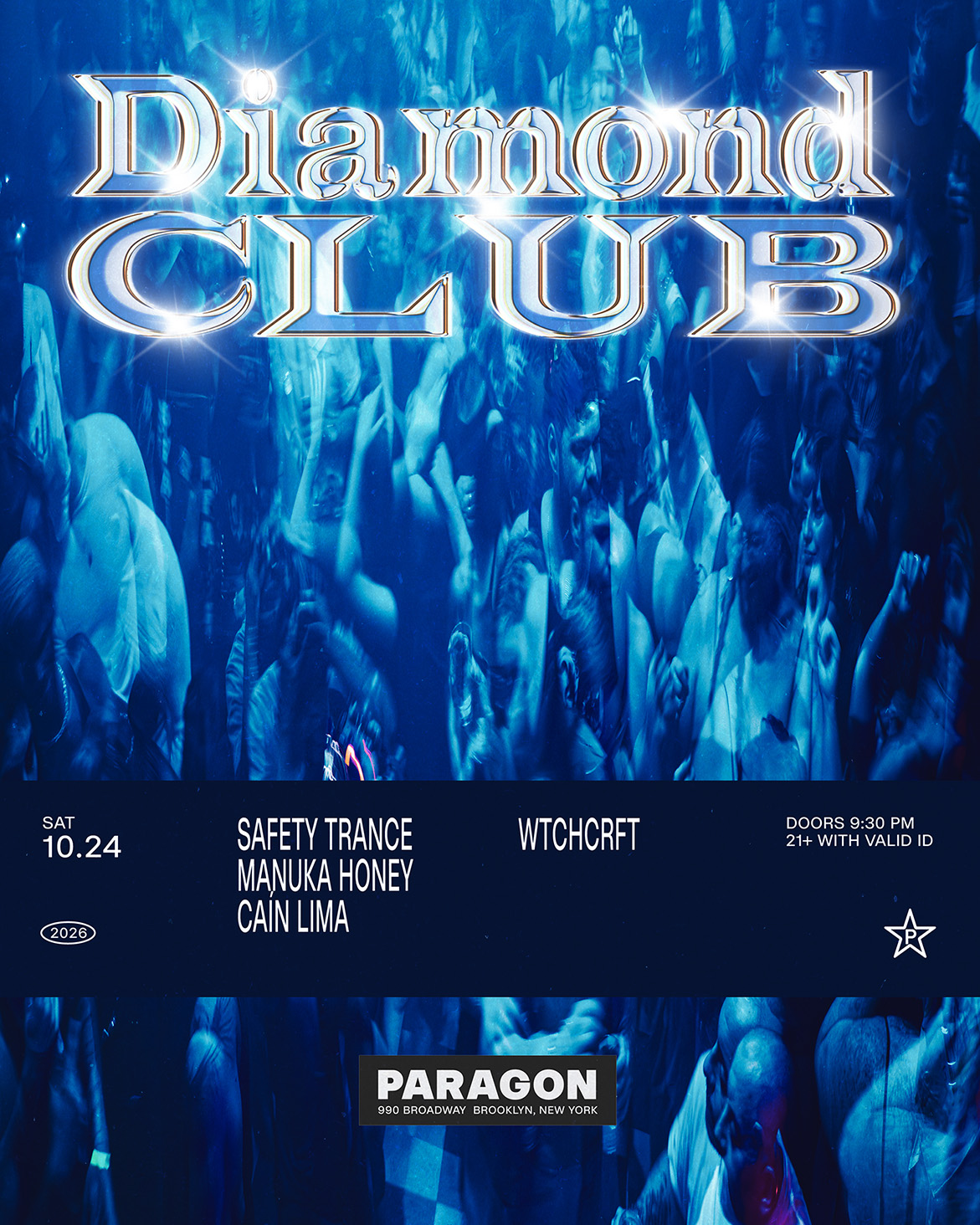 Diamond CLUB: Safety Trance, Manuka Honey, Caín Lima + WTCHCRFT