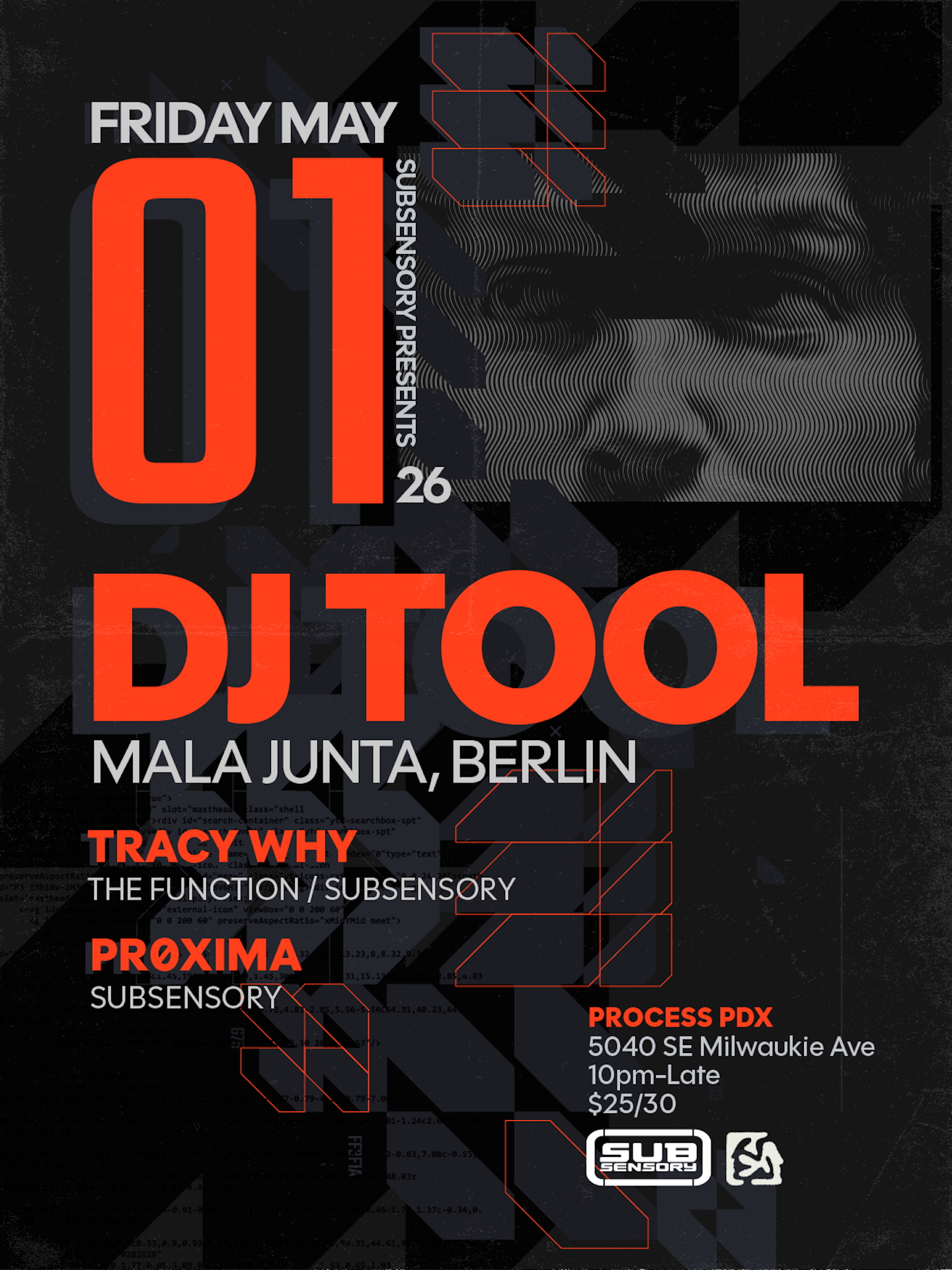 SubSensory presents: DJ TOOL - Mala Junta (Berlin)