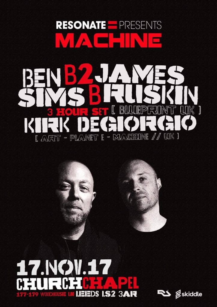 Resonate x Machine with Ben Sims B2B James Ruskin & Kirk Degiorgio