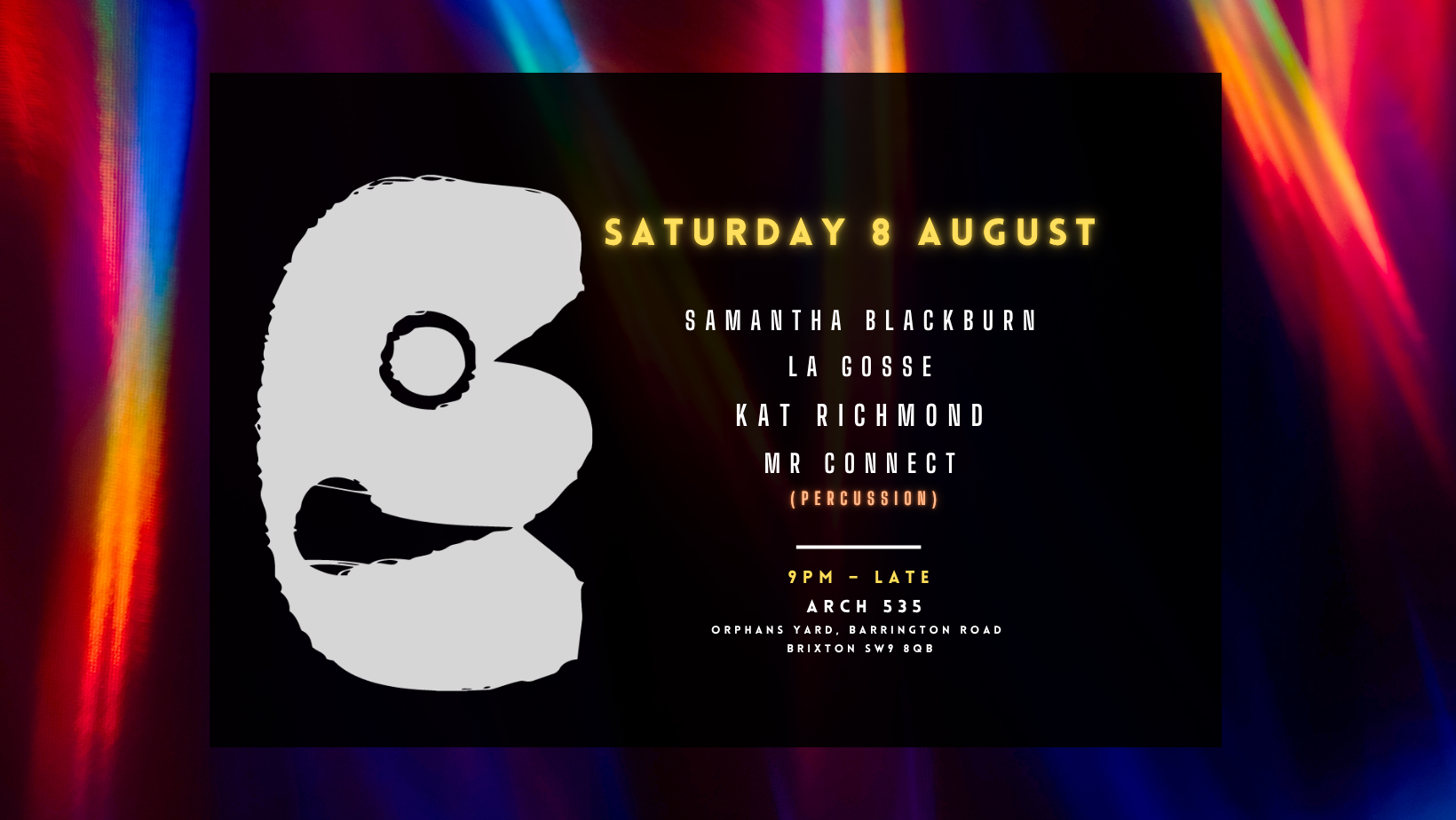 Buntu with Samantha Blackburn (Birthday), La Gosse, Kat Richmond & Mr Connect (Percussion)