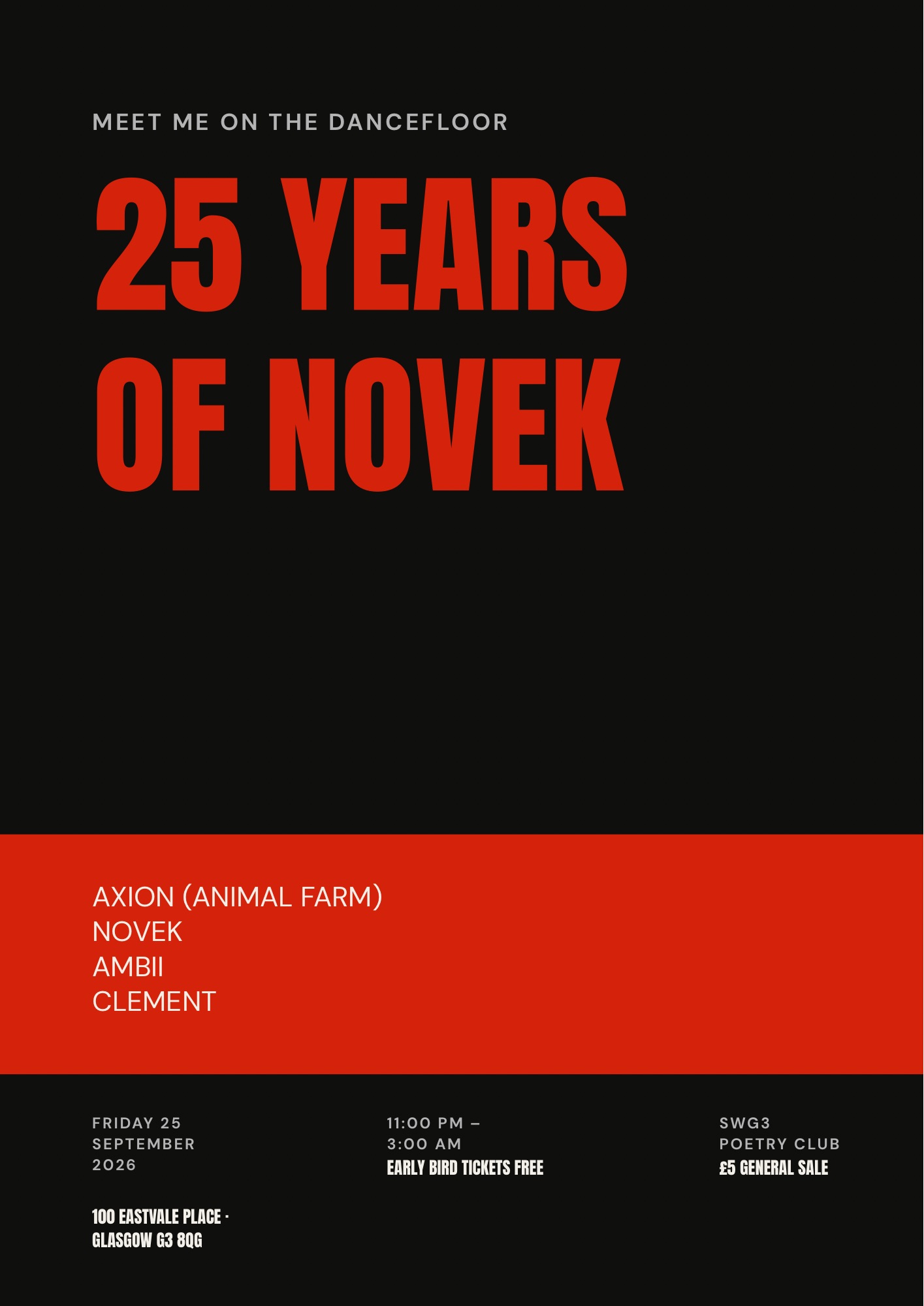 25 years of NOVEK at SWG3, Glasgow