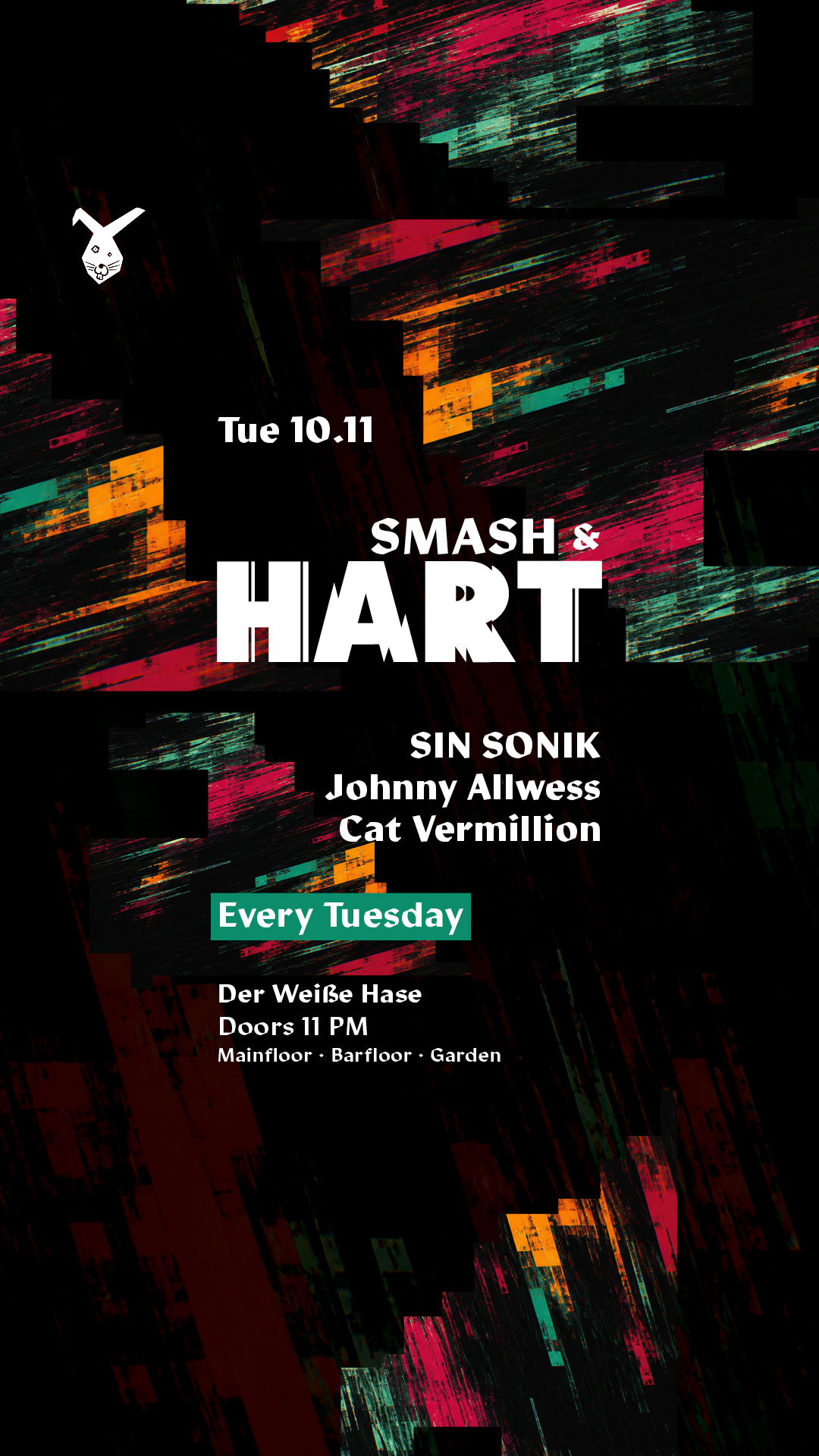 Smash & HART ◢◤ Tuesday Rave [free entry until midnight*]