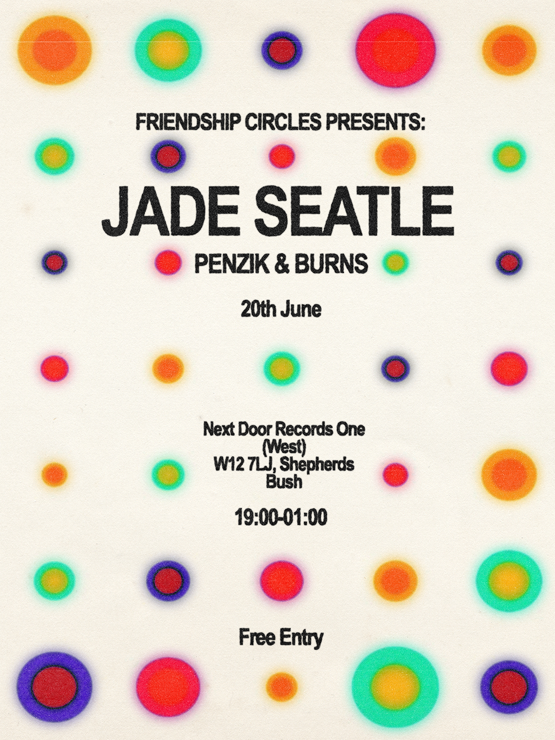 Friendship Circles presents: Jade Seatle