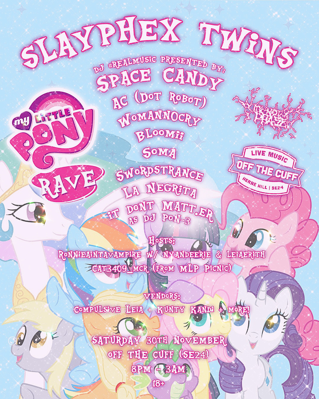 MY LITTLE PONY RAVE // DJs, Vendors, Games bei Off The Cuff, London - Main Image