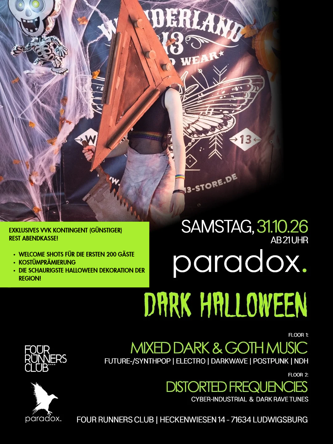 Paradox Dark Halloween Party 2026 - Gothic + Cyber-Industrial & Dark Rave Tunes