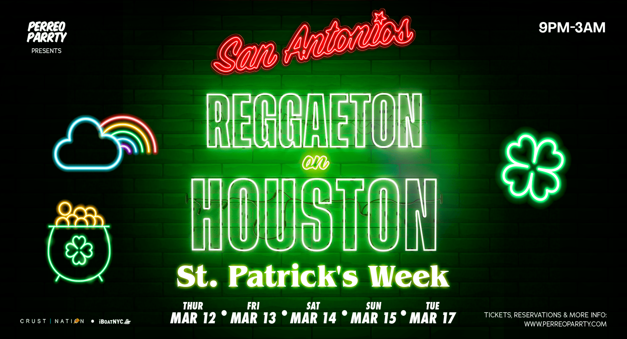 St. Patrick's Week Reggaeton on Houston - Latin & Reggaeton Party NYC