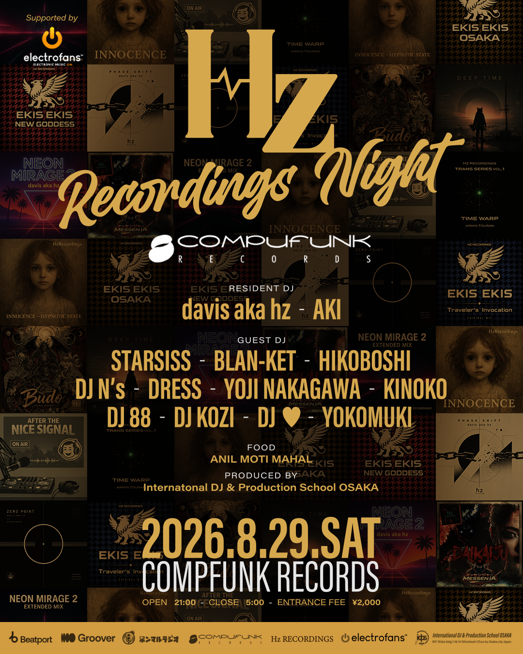 Hz Recordings Night Vol.3 at Compufunk Records, Osaka