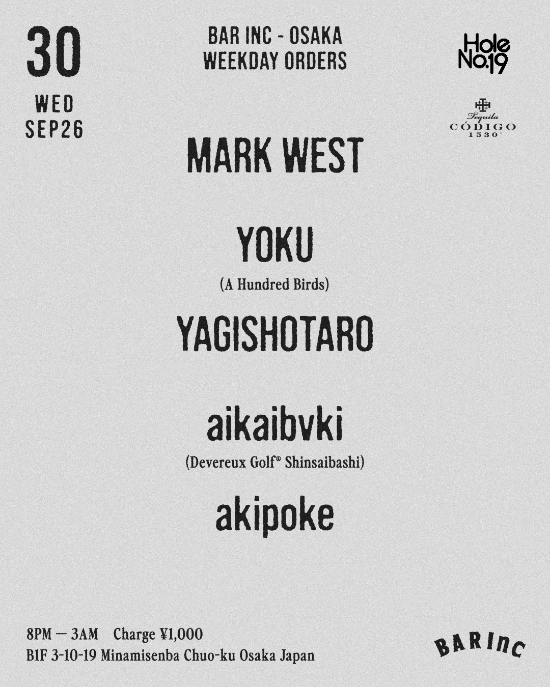 WEEKDAY ORDERS