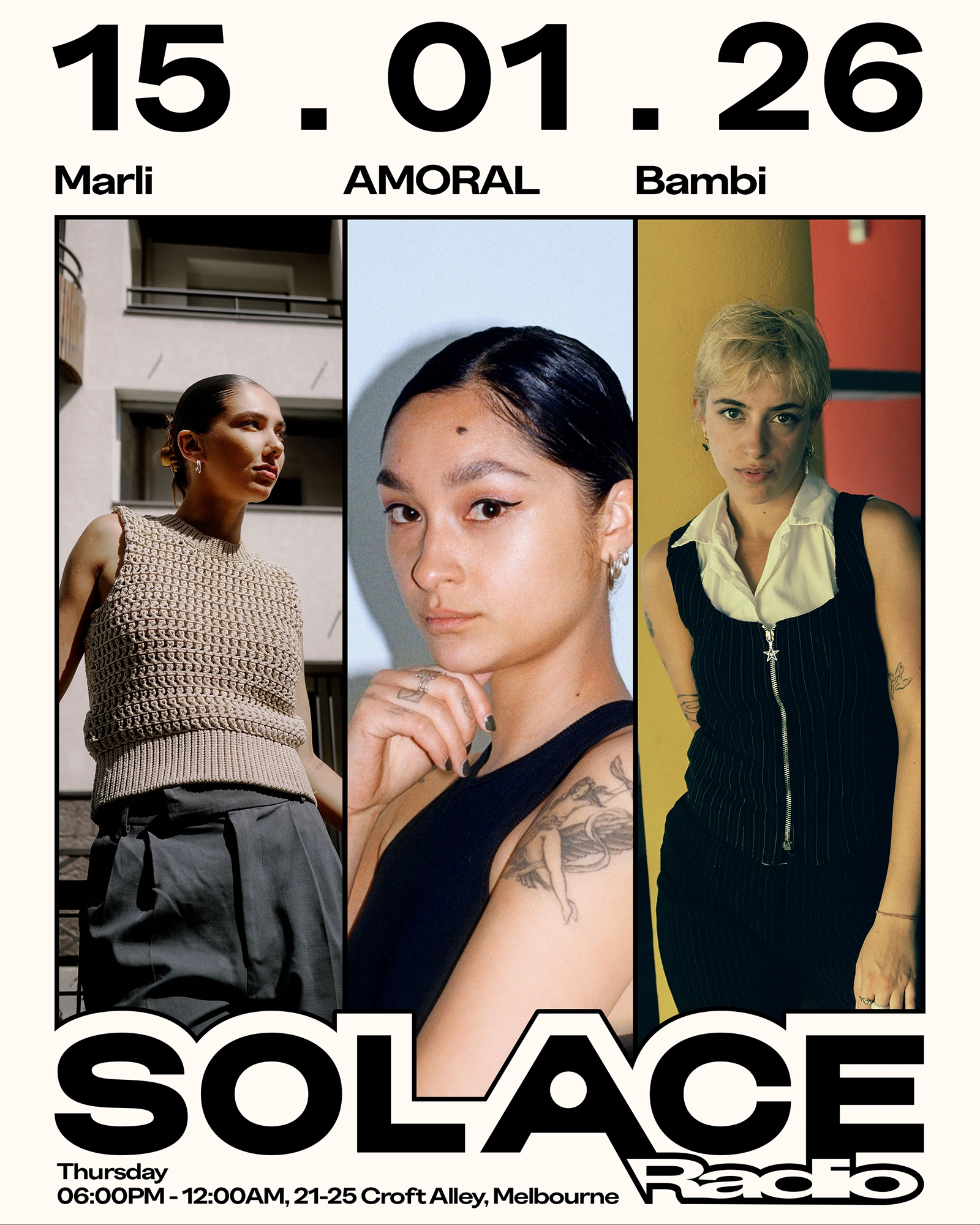 Solace Radio W/ Marli, Bambi [FR], & AMORAL [NL]