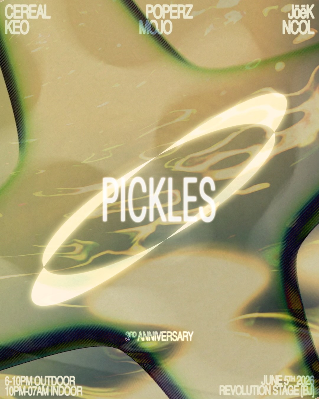 PICKLES 3RD ANNIVERSARY with mojo, NCOL, CEREAL at Bike Jesus, Prague