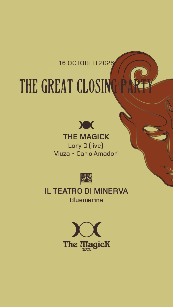 THE GREAT CLOSING PARTY with Lory D (live), Viuza, Carlo Amadori, Bluemarina