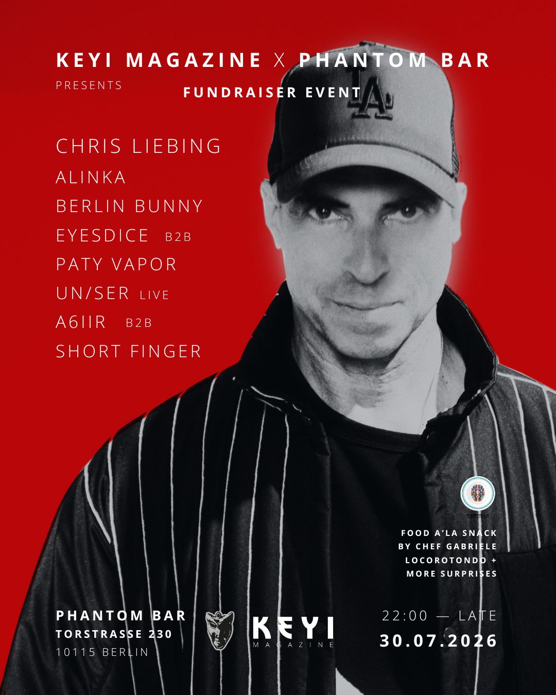 Keyi Magazine Fundraiser with Chris Liebing, Alinka, Eyes Dice & Berlin Bunny and More
