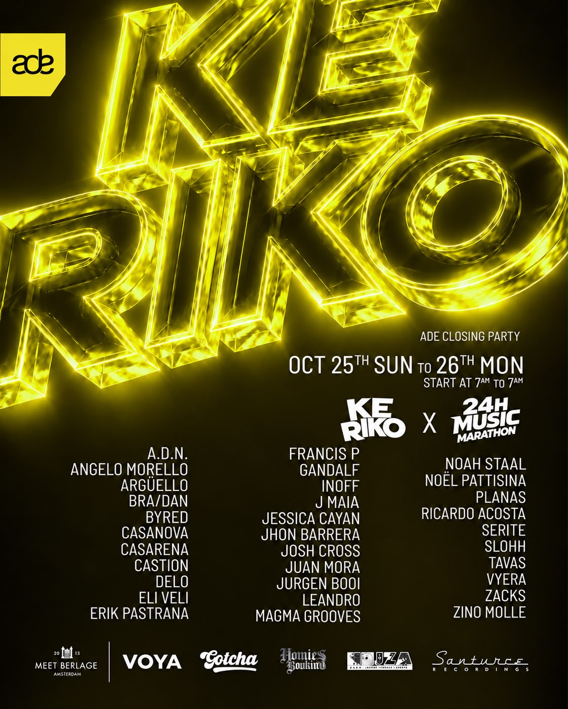 KE-RIKO x ADE 24H Music Marathon - Latin House ADE Closing Party at ...