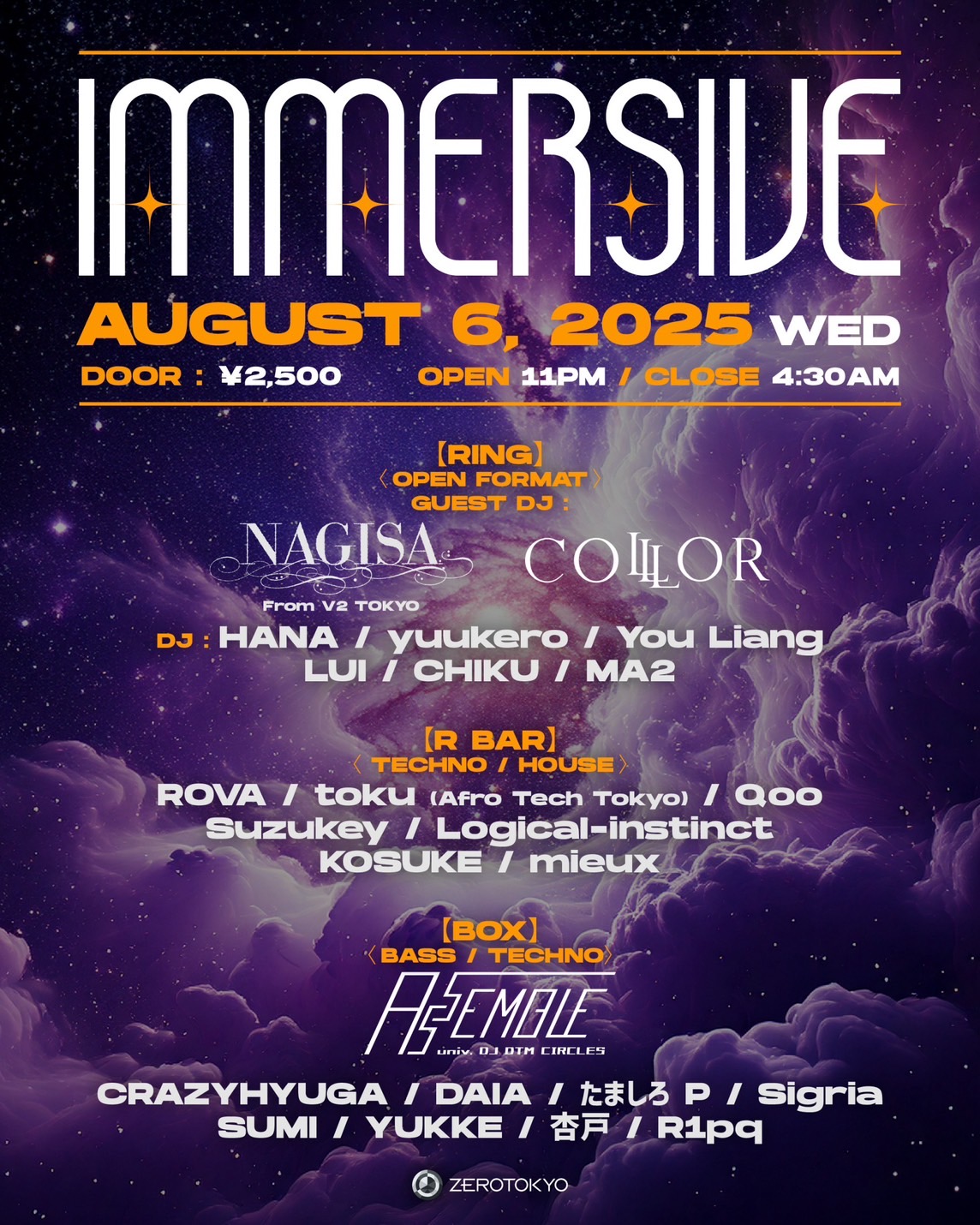 IMMERSIVE w Zerotokyo, Tokio