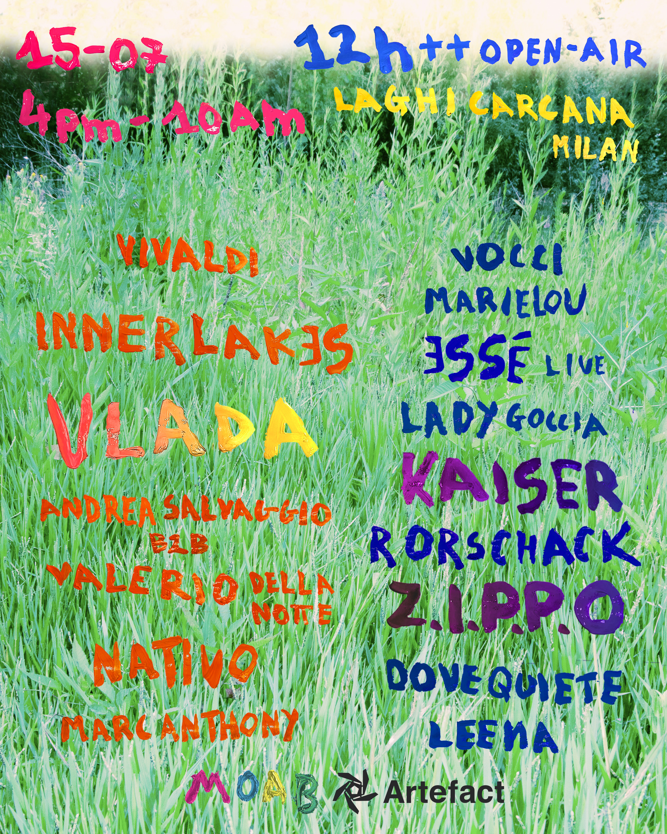 MOAB • 12h+ Open-Air (Full Day) at Asd Laghi Carcana, Milan