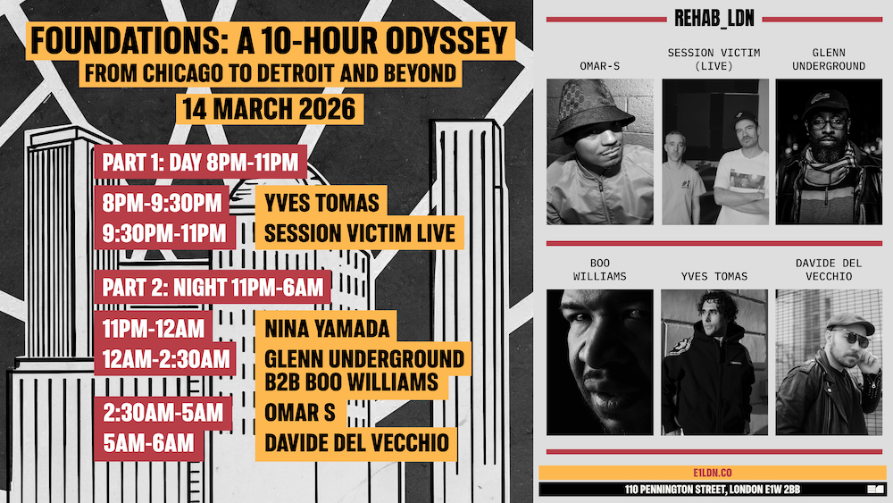 Omar-S, Session Victim Live + Glenn Underground B2B Boo Williams – House Night