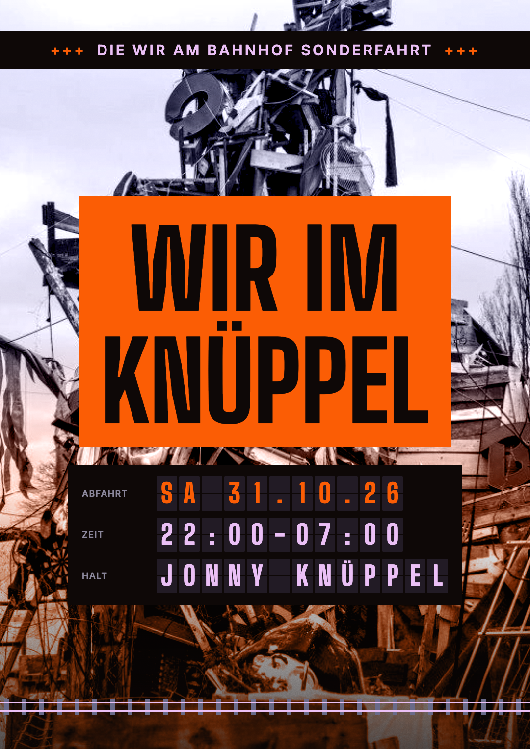 WIR im Knüppel - Die Wir am Bahnhof Sonderfahrt