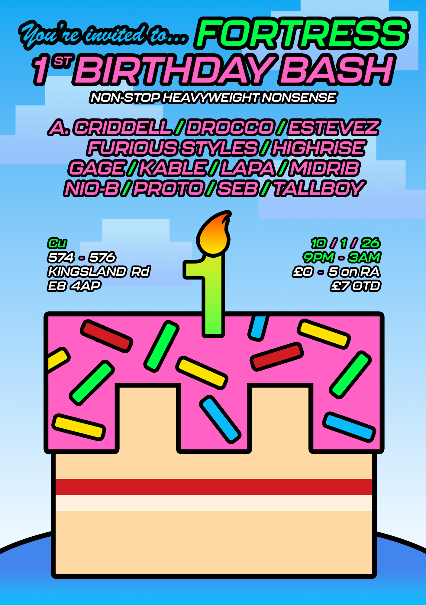 FORTRESS 1st BIRTHDAY BASH