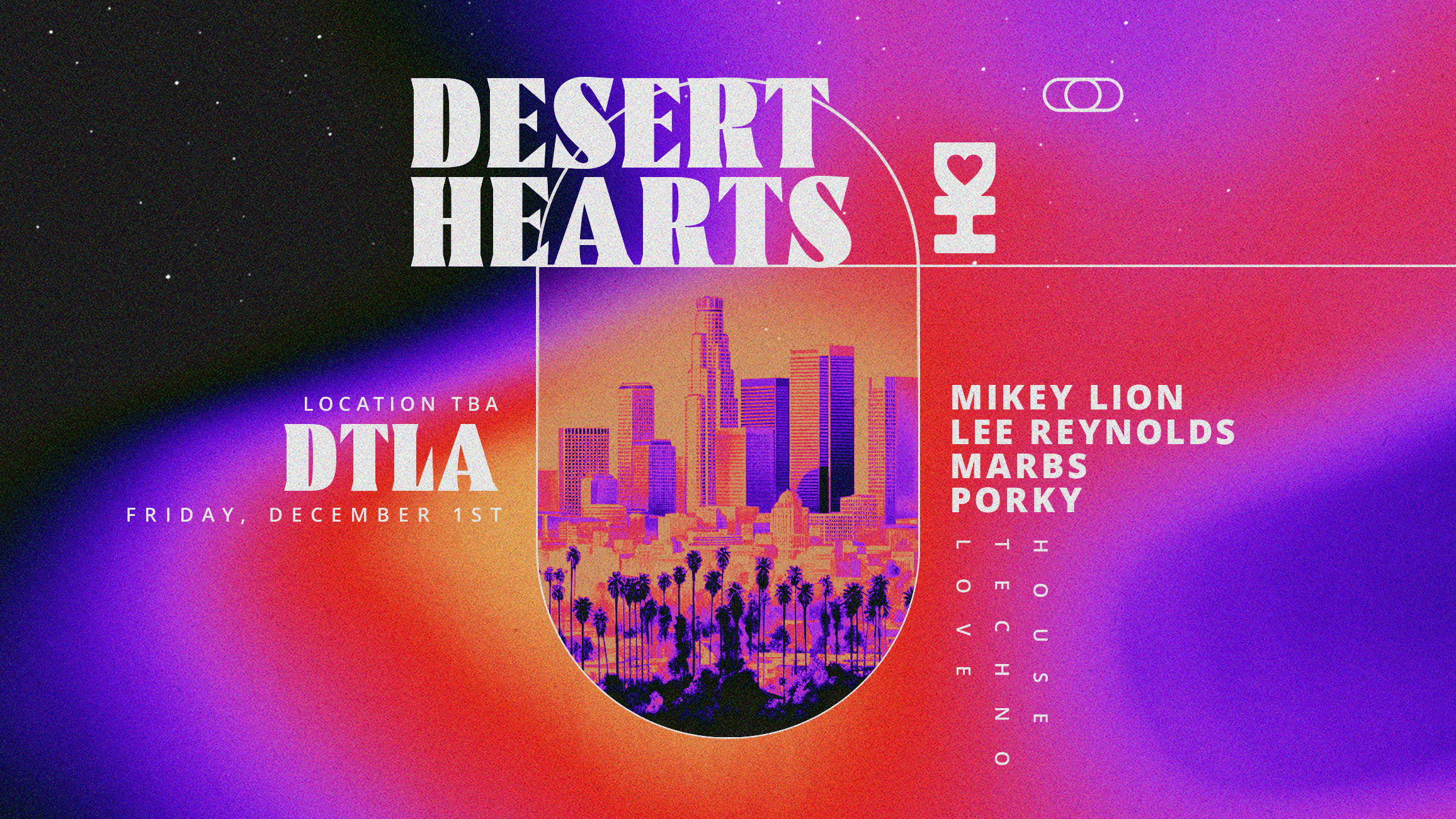 Desert Hearts Halloween with Mikey Lion, Lee Reynolds, SPCL.K b2b Chandni,  Navid (Navbox) at TBA - Warehouse / loft , Baltimore