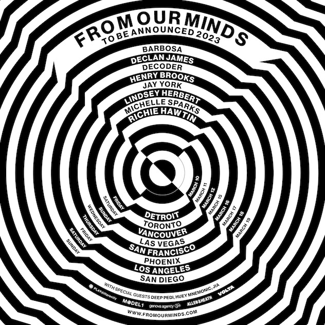 Richie Hawtin From Our Minds tour flyer
