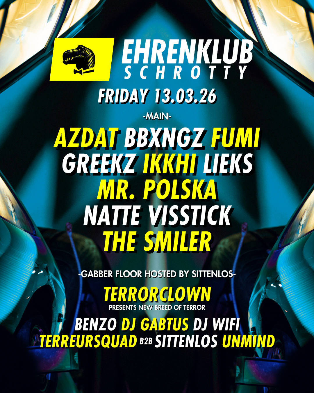 EhrenKlub im Schrotty #11 mit AZDAT, FUMI, IKKHI, MR. POLSKA, NATTE VISSTICK, THE SMILER uvm