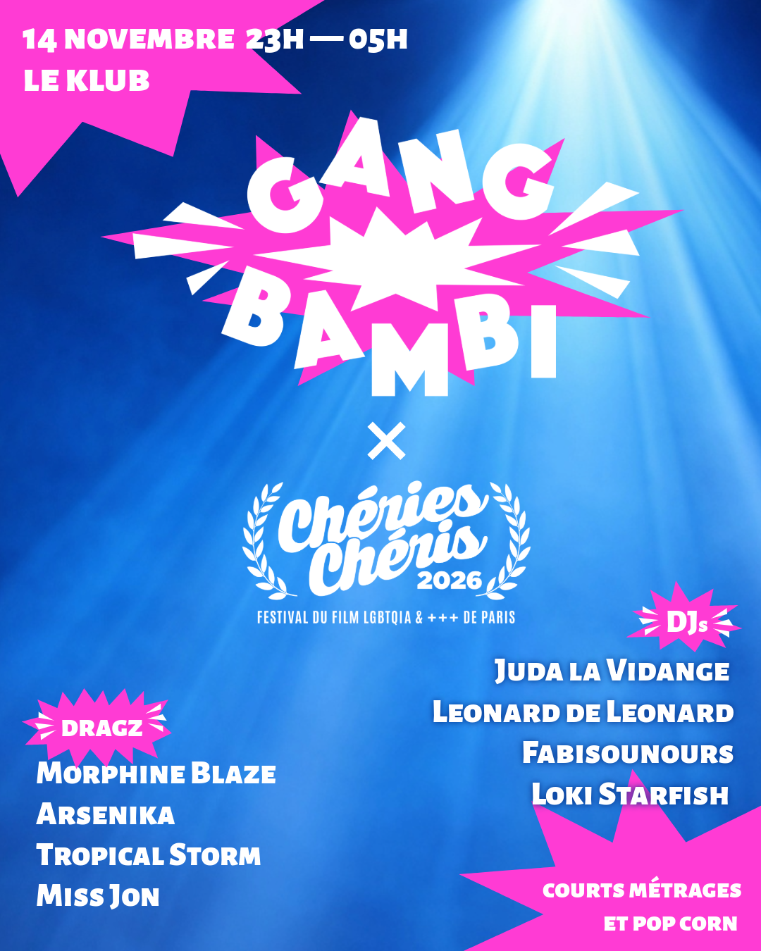 Gang Bambi X Chéries Chéris After Party - Le Klub