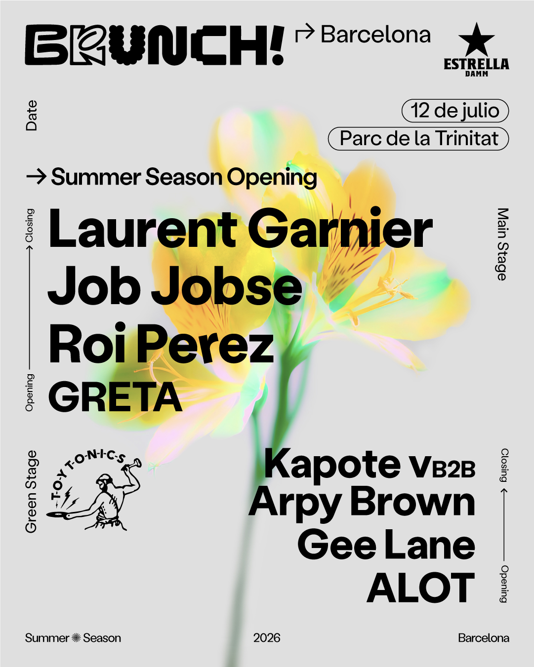 Brunch Electronik Barcelona / Laurent Garnier, Job Jobse, Roi Perez, GRETA