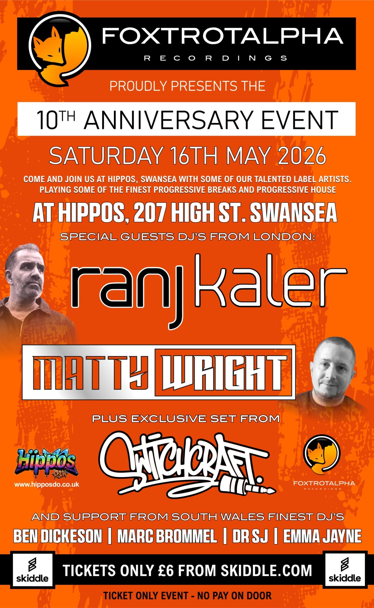 Foxtrot Alpha Recordings presents: 10 year anniversary label party