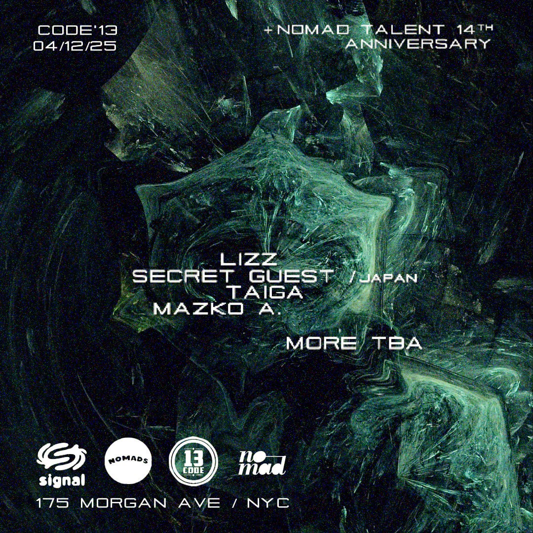 nomadtalent presents 'Coden 13' feat. Lizz, Secret Guest, Kurilo, Taiga