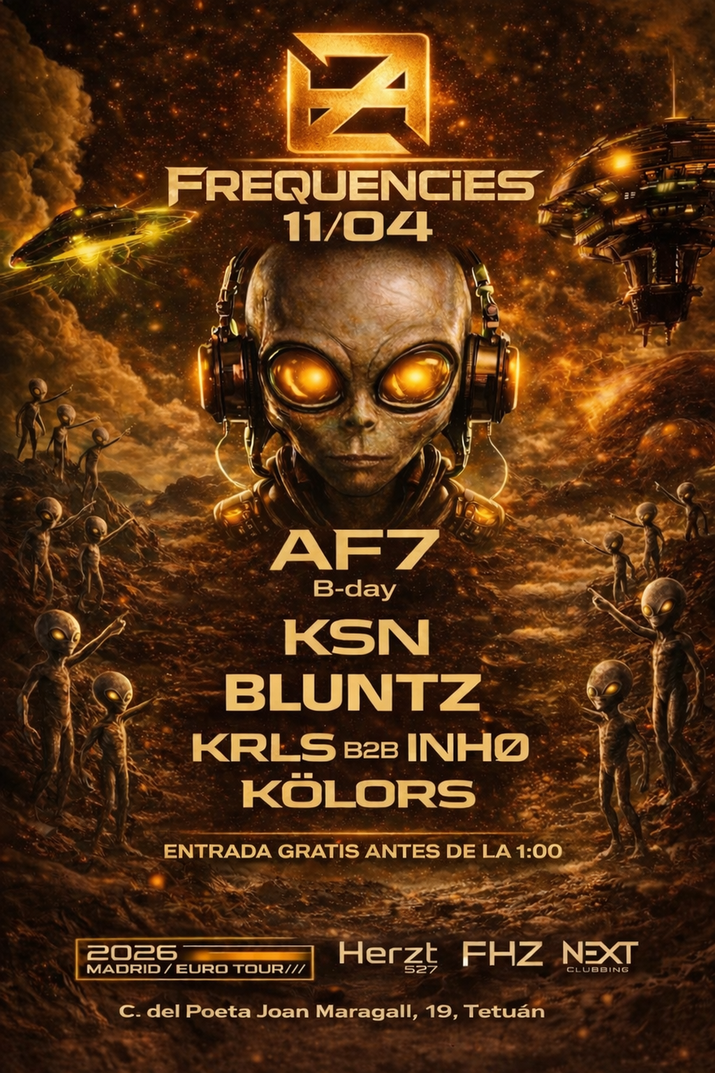 Frequencies  AF7 BLUNTZ+KSN+KRLS+INHO+KÖLORS Extended Set