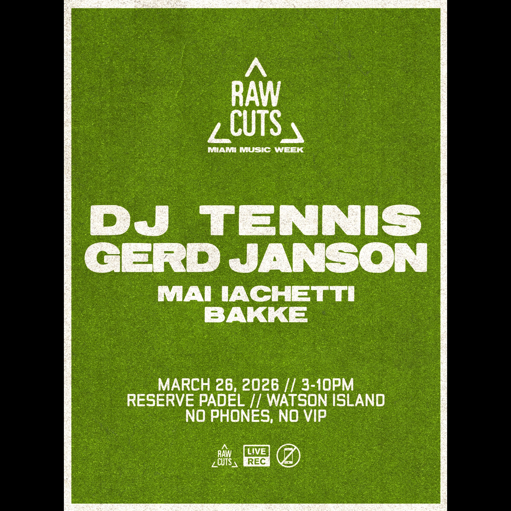 RAW CUTS MMW: DJ Tennis + Gerd Janson