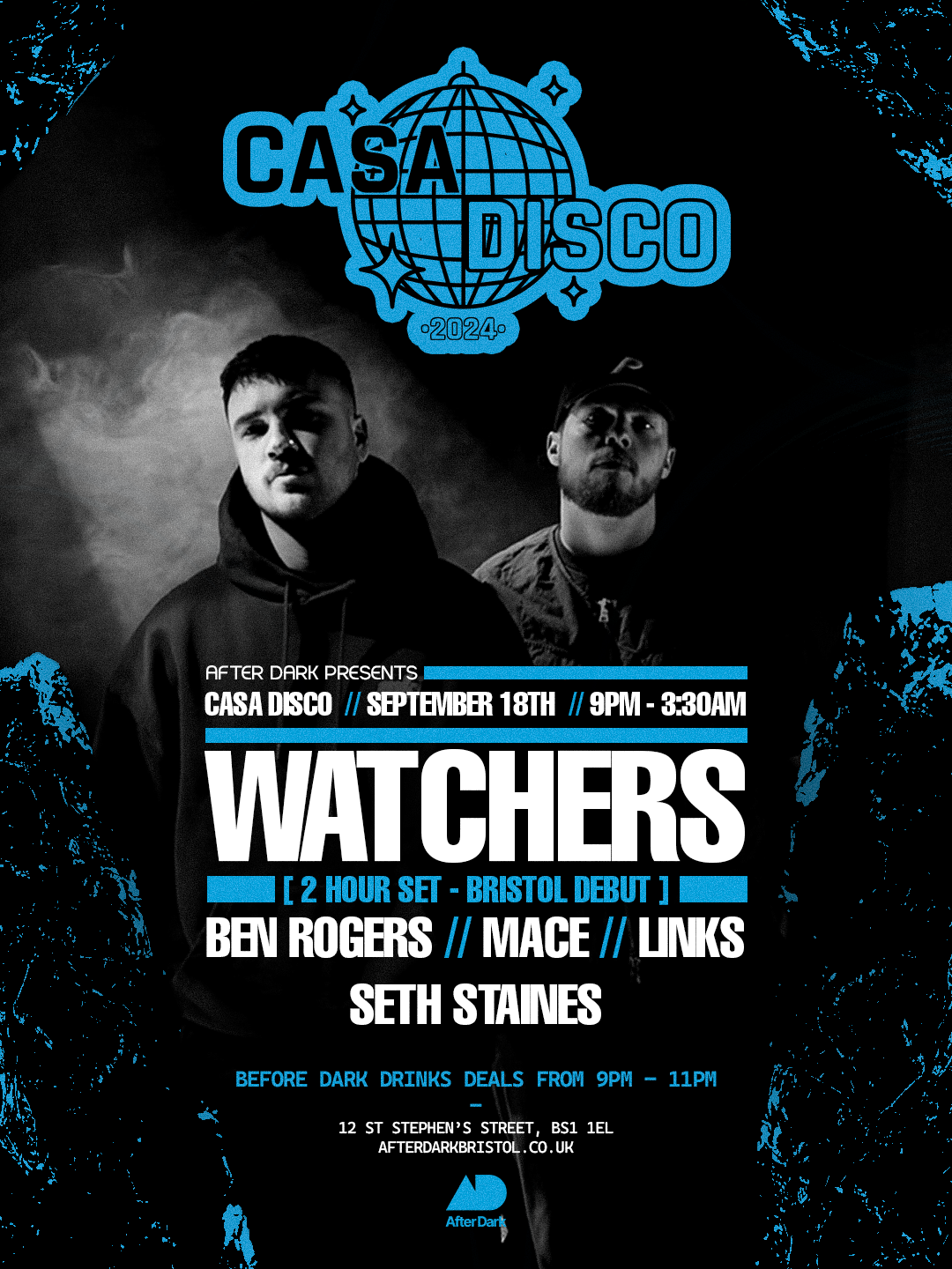 Casa Disco presents...Watchers at After Dark, Bristol BS1 1EL