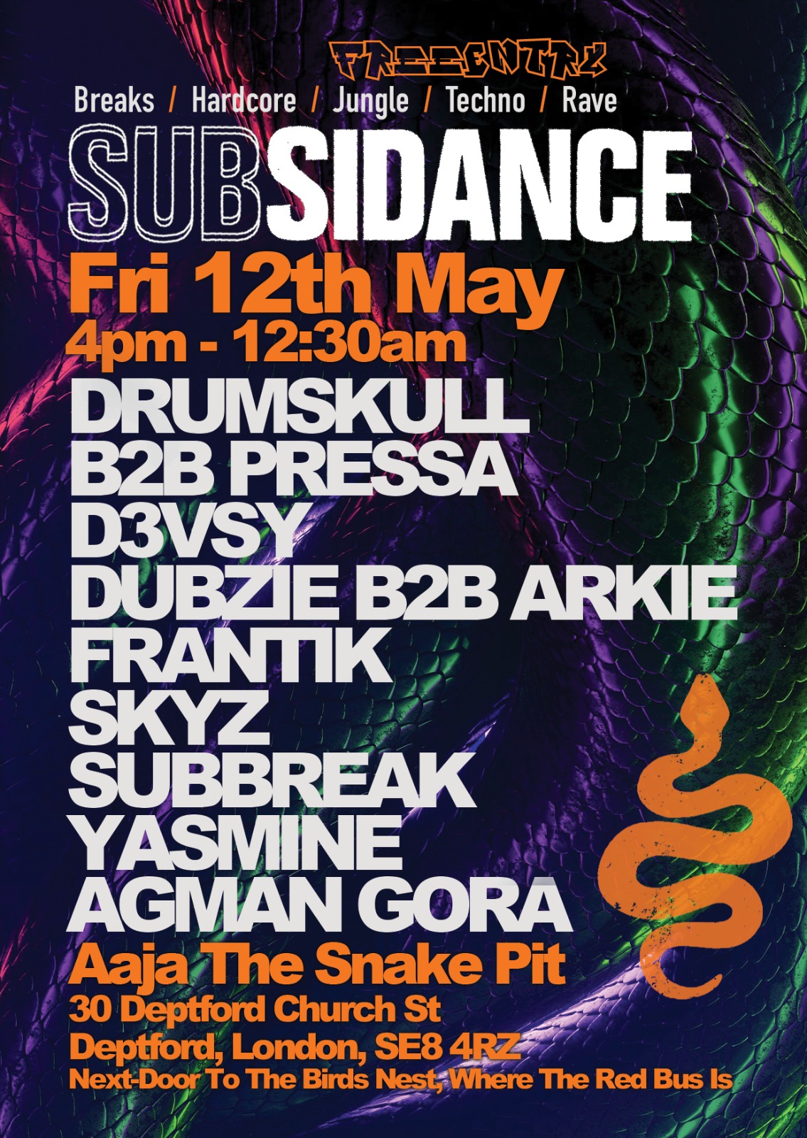 Subsidance x Mechanoise x Breaks FM - presents: Dope Shit Only at Aaja  Deptford, London