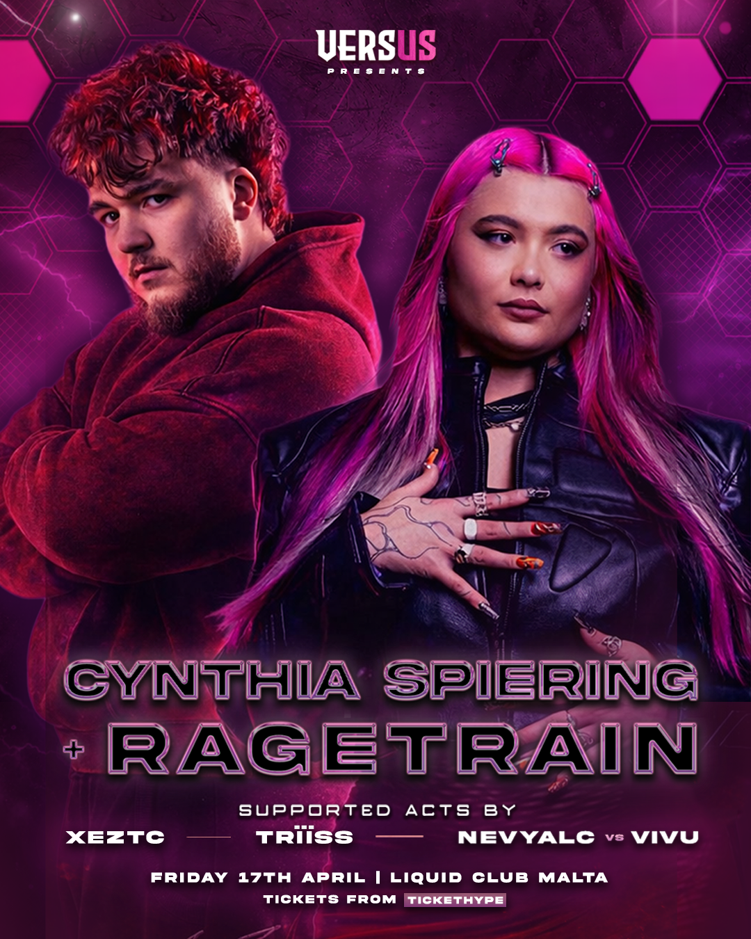 VERSUS presents Cynthia Spiering & RAGETRAIN in Malta