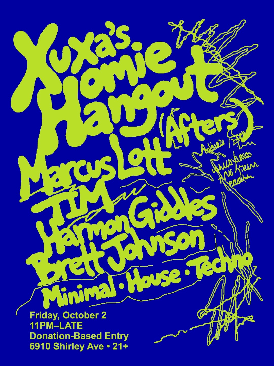 Xuxa's Homie Hangout (Afters): Minimal • House • Techno