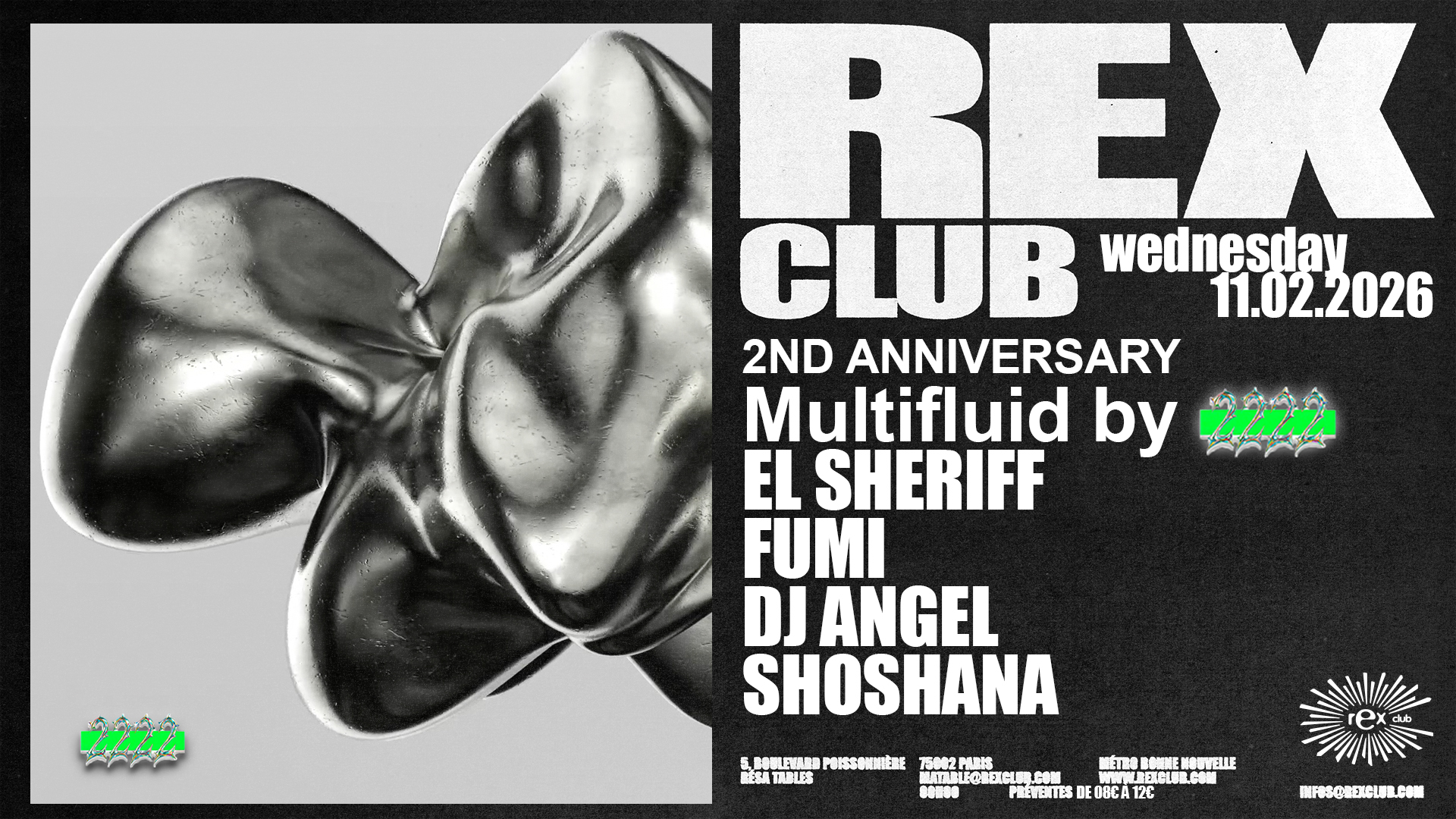 Multifluid by 2222 2nd Birthday: FUMI, EL SHERIFF, DJ ANGEL, SHOSHANA