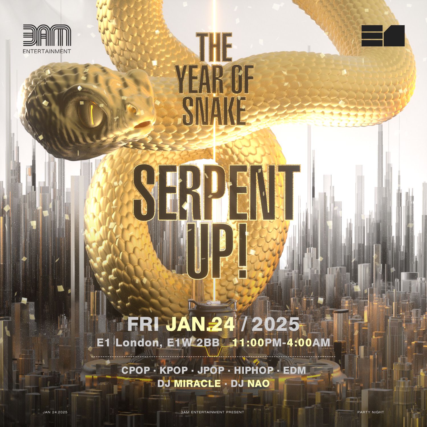 3AM: SERPENT UP! - The Year of Snake New Year Party
