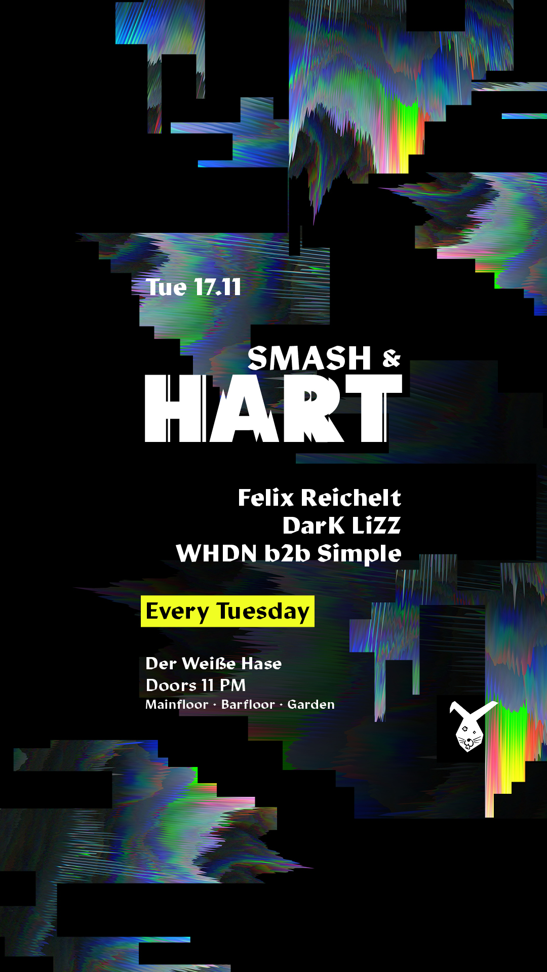 Smash & HART ◢◤ Tuesday Rave [free entry until midnight*]
