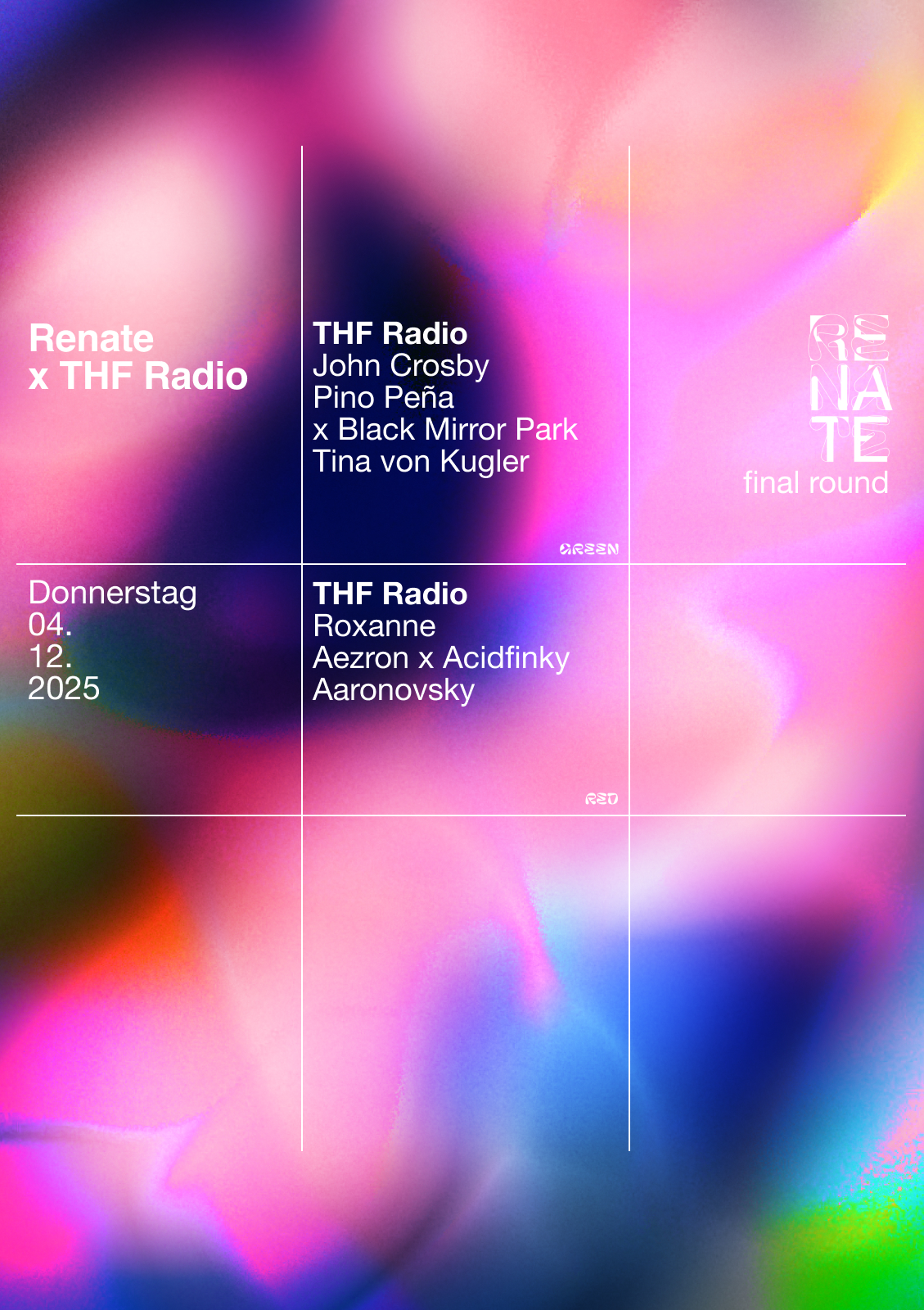 FINAL ROUND w THF Radio: John Crosby, Pino Peña, Black Mirror Park, Tina von Kugler, Acidfinky