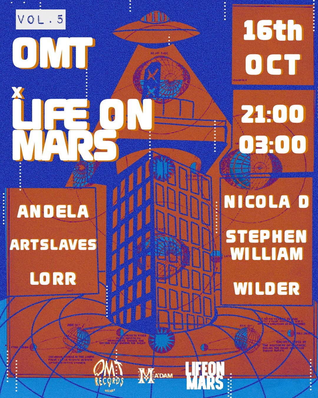 Madam by Night invites: OMT Records x Life On Mars